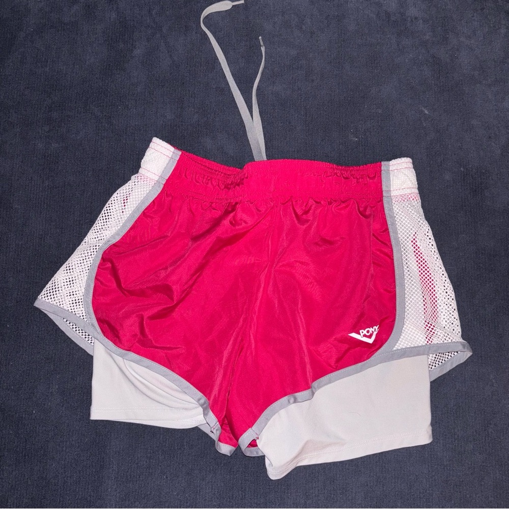 Pony Women's Athletic Shorts in Pink and Gray